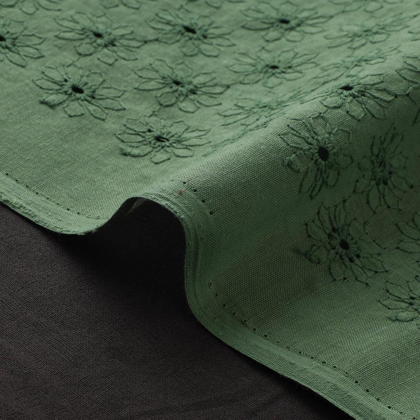 Floral Embroidered Cotton Hakoba Fabric 15