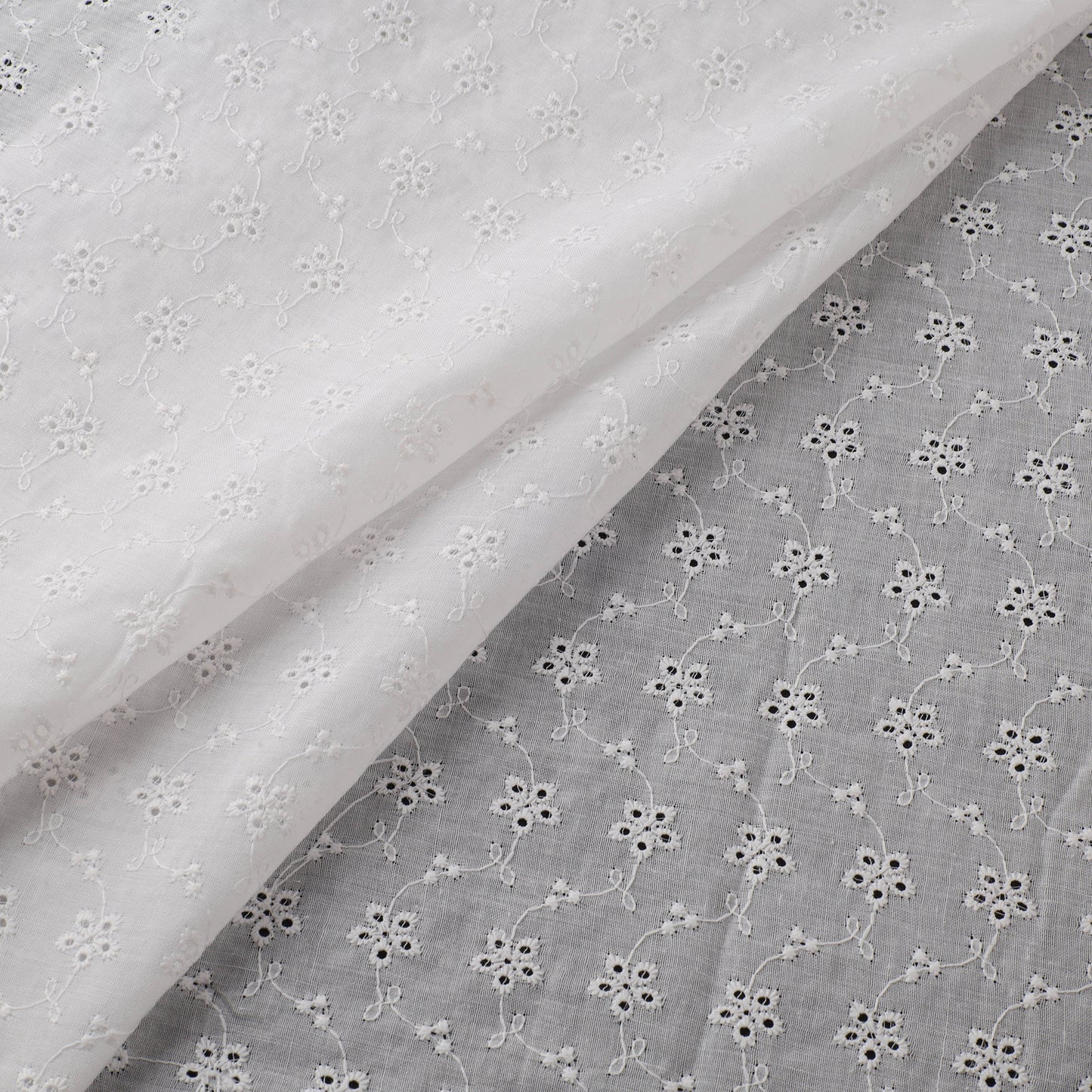 Floral Embroidered Cotton Hakoba Fabric 16