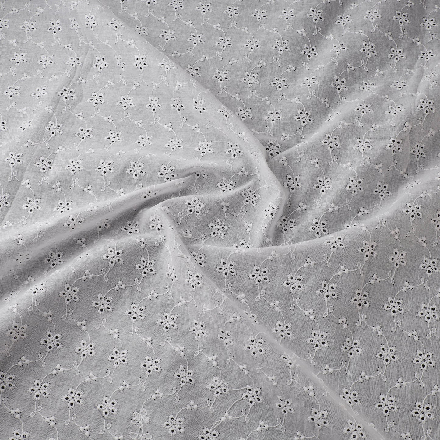 Floral Embroidered Cotton Hakoba Fabric 16