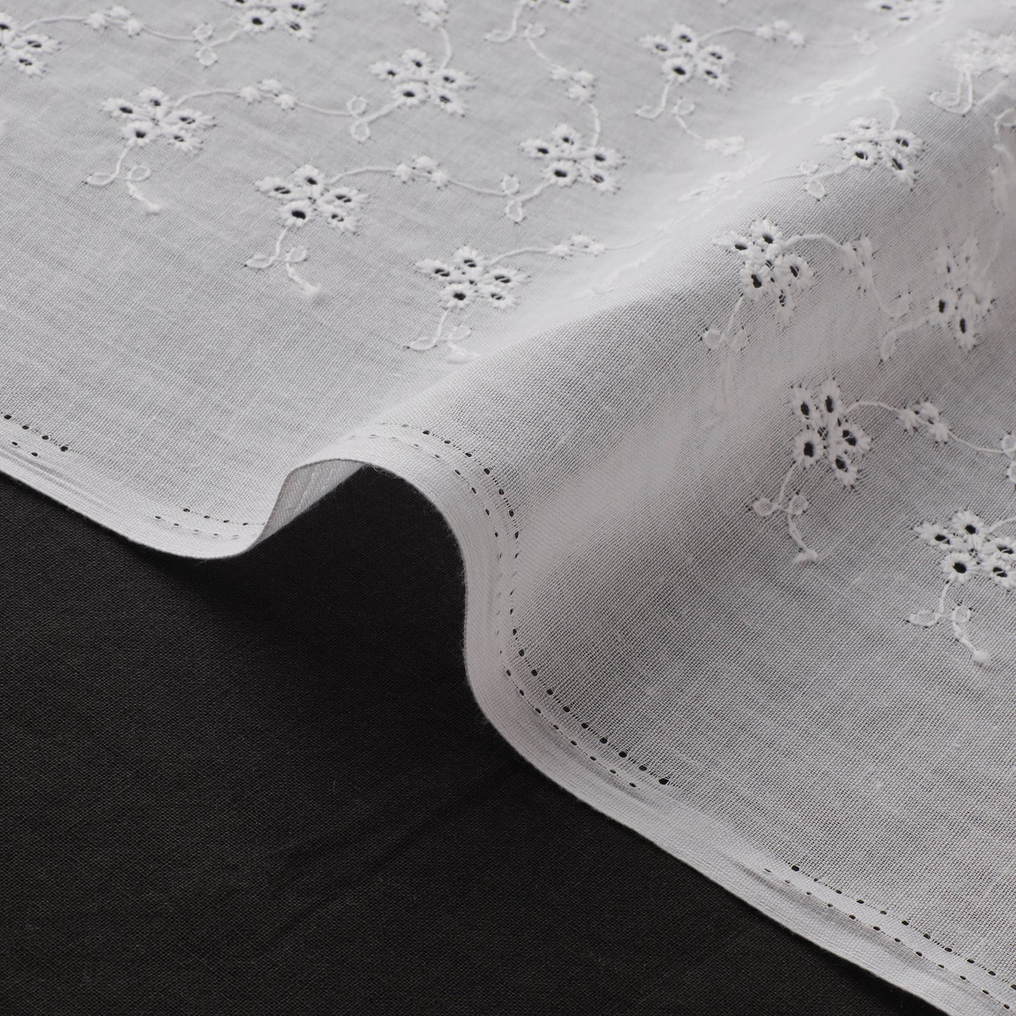 Floral Embroidered Cotton Hakoba Fabric 16