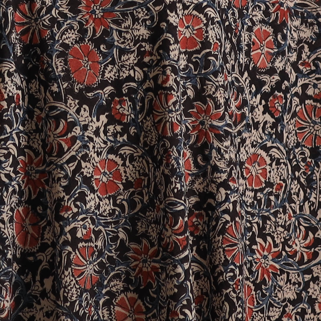 Pedana Kalamkari Hand Block Print Natural Dyed Cotton Fabric 21