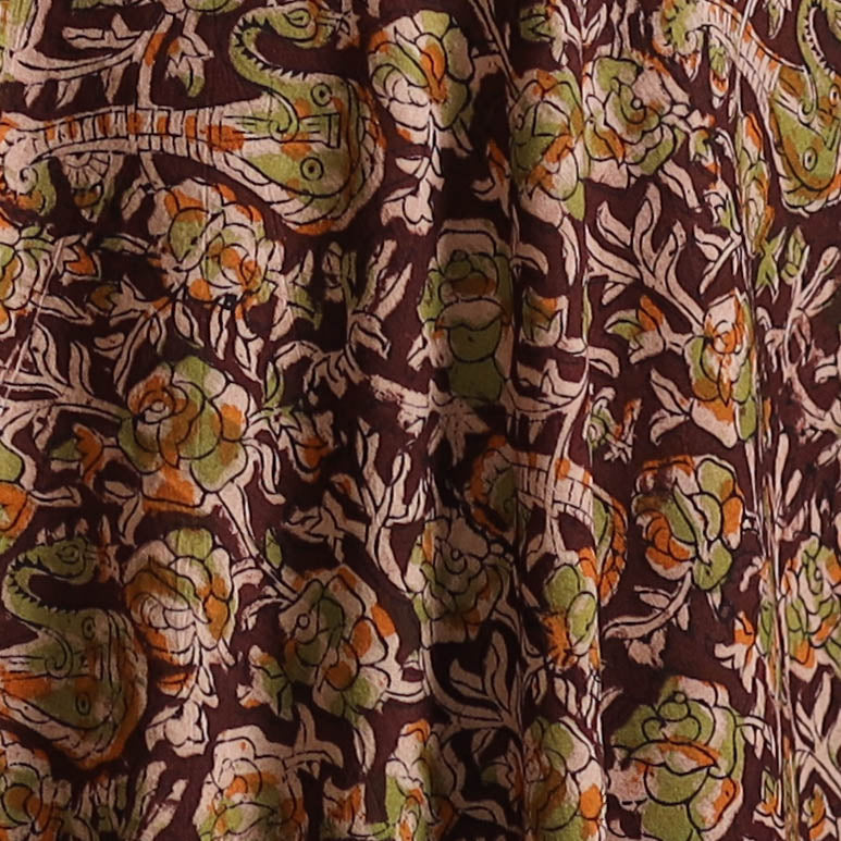 Pedana Kalamkari Hand Block Print Natural Dyed Cotton Fabric 22