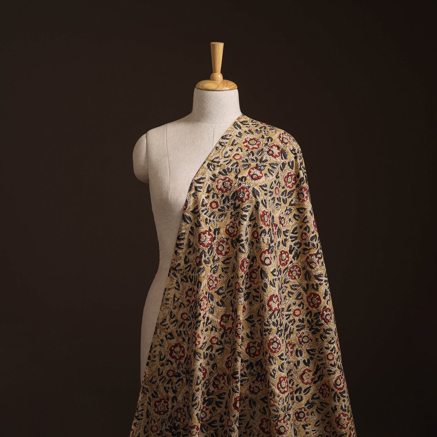 Pedana Kalamkari Hand Block Print Natural Dyed Cotton Fabric 23