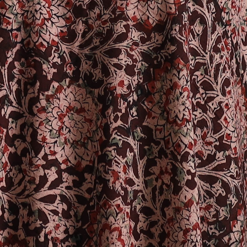 Pedana Kalamkari Hand Block Print Natural Dyed Cotton Fabric 24