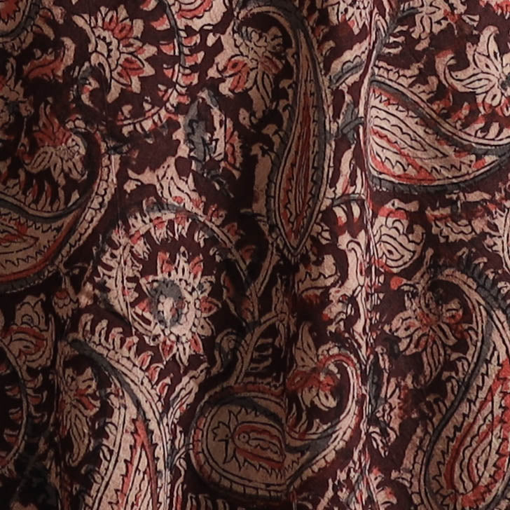 Pedana Kalamkari Hand Block Print Natural Dyed Cotton Fabric 25
