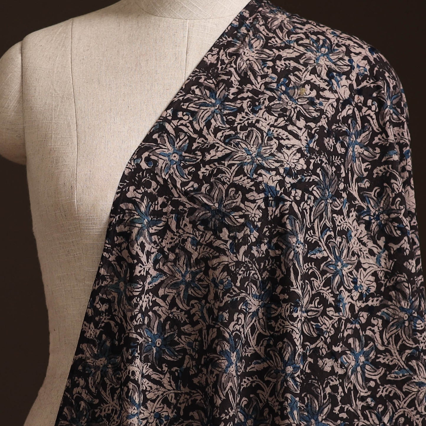 Pedana Kalamkari Hand Block Print Natural Dyed Cotton Fabric 26