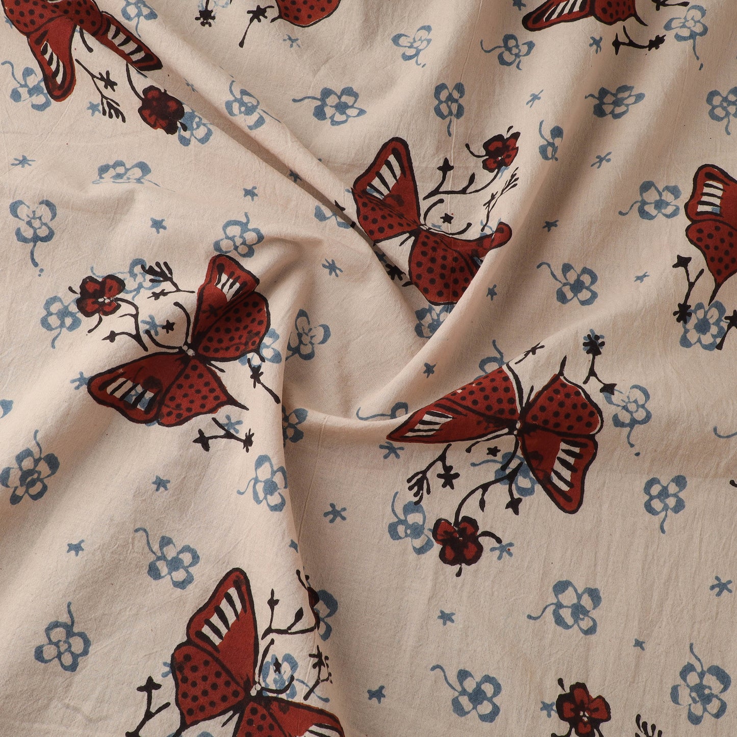 Hand Block Ajrakh Print Natural Dyed Cotton Fabric 03