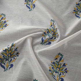 Sanganeri Hand Block Print Chanderi Silk Fabric 11