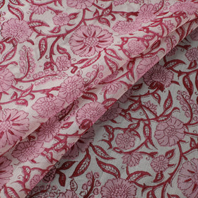Sanganeri Hand Block Print Chanderi Silk Fabric 10