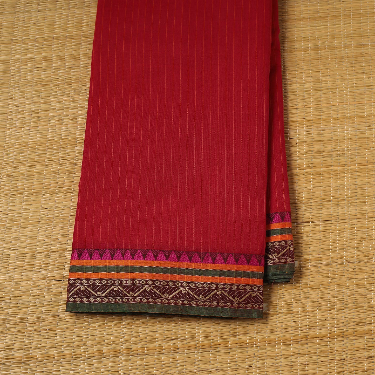 Dharwad Checks Cotton Fabric with Border 03