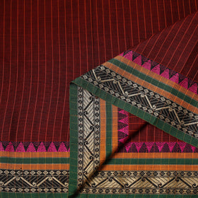 Dharwad Checks Cotton Fabric with Border 04