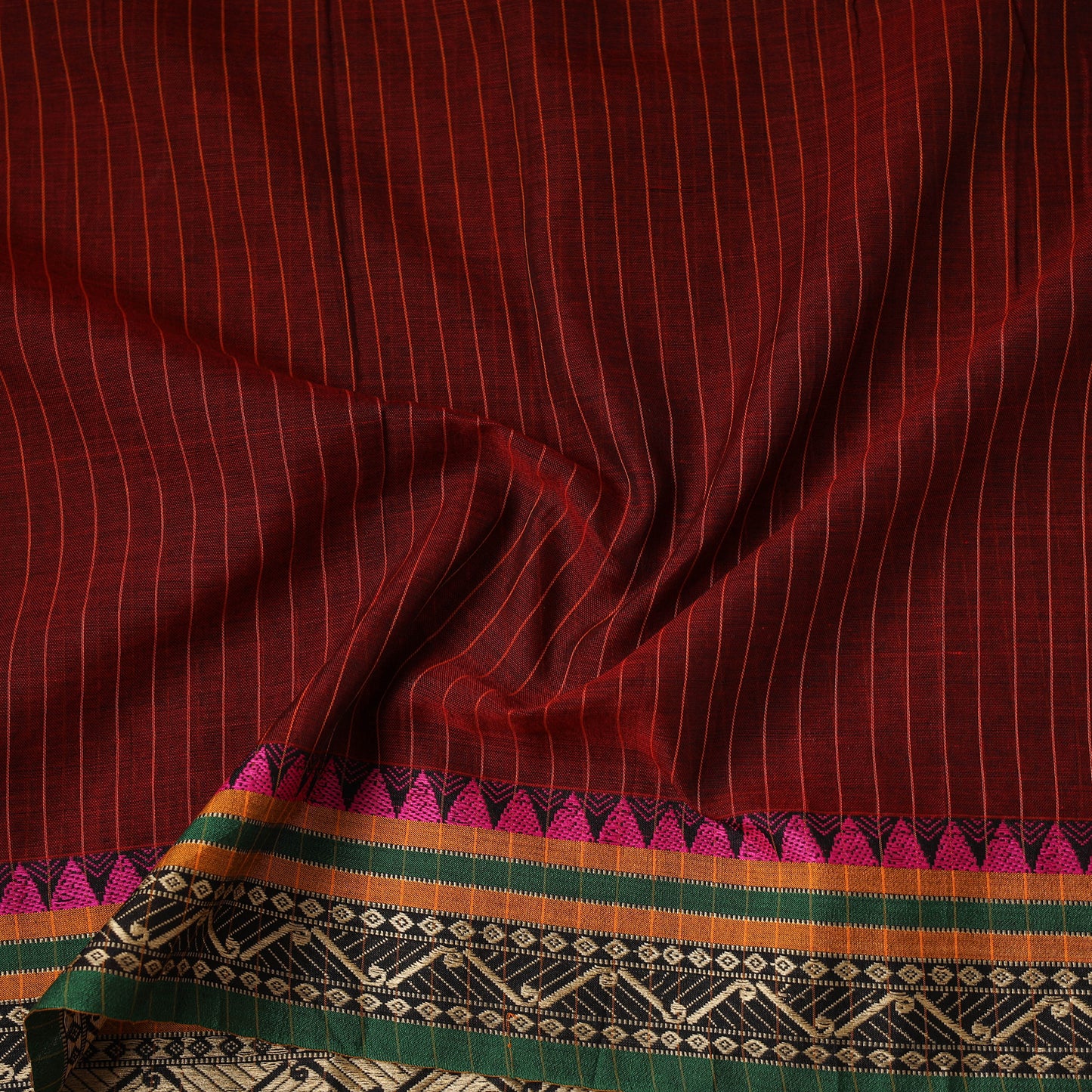Dharwad Checks Cotton Fabric with Border 04