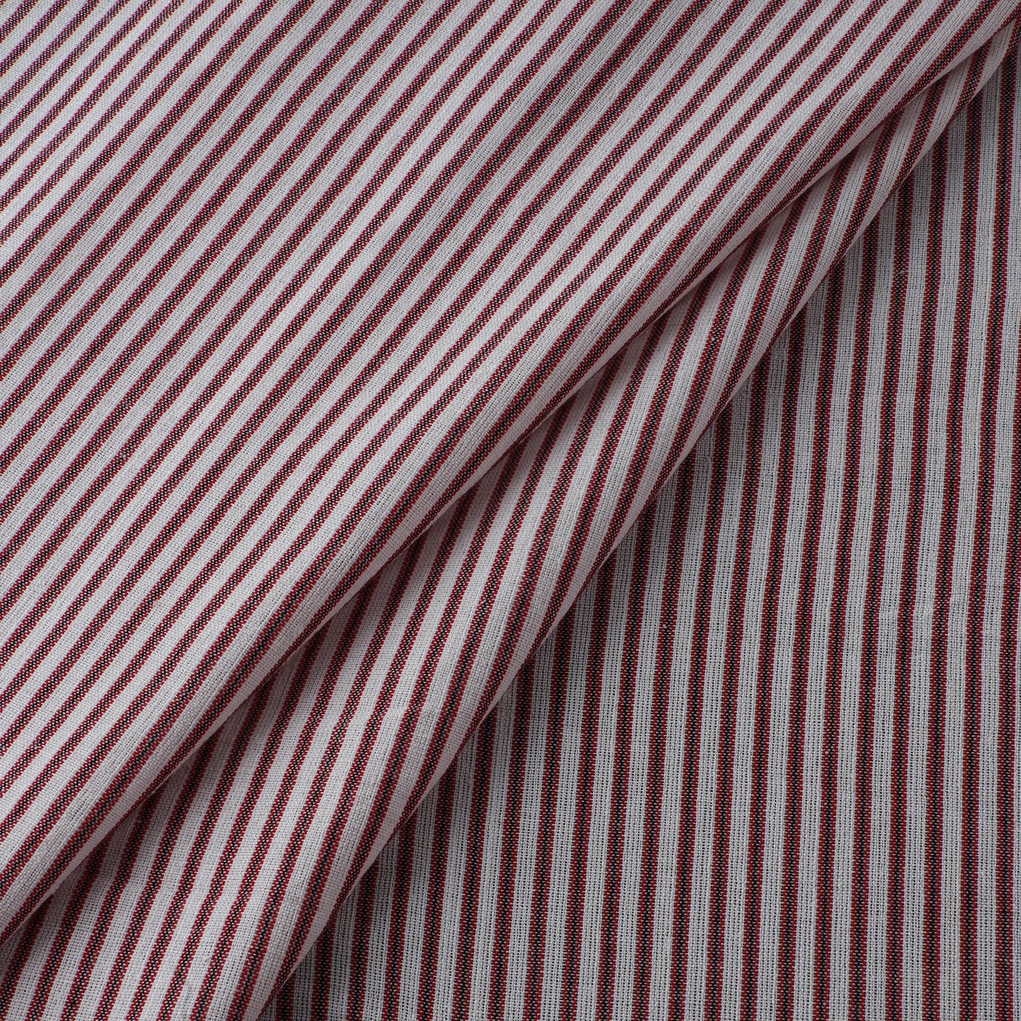 Pink - Jhiri Pure Handloom Stripes Cotton Fabric 05