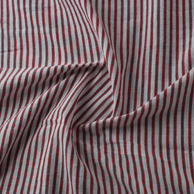 Pink - Jhiri Pure Handloom Stripes Cotton Fabric 05
