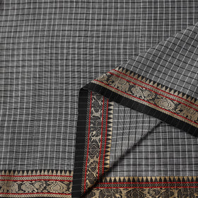 Dharwad Checks Cotton Fabric with Border 09