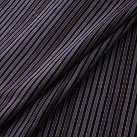 Purple - Jhiri Pure Handloom Stripes Cotton Fabric 13
