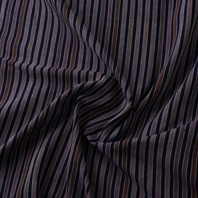 Purple - Jhiri Pure Handloom Stripes Cotton Fabric 13