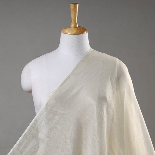 Traditional Chanderi Silk Cotton Handloom Tissue Zari Fabric