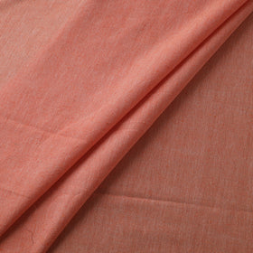 Peach - Jhiri Pure Handloom Plain Cotton Fabric 20