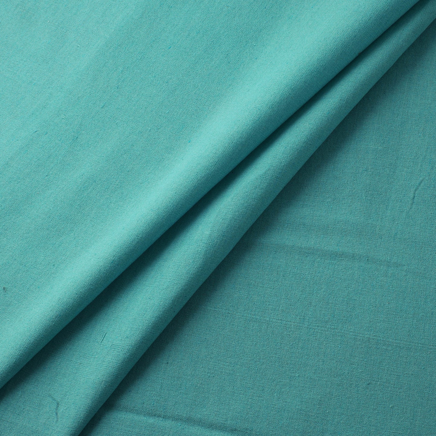 Blue - Jhiri Pure Handloom Plain Cotton Fabric 22