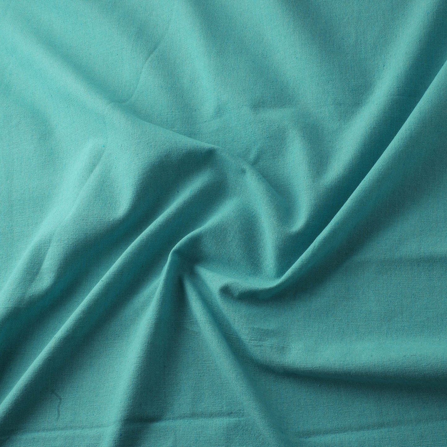 Blue - Jhiri Pure Handloom Plain Cotton Fabric 22