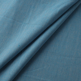 Blue - Jhiri Pure Handloom Plain Cotton Fabric 23