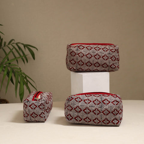 Handcrafted Fabric Toiletry Bags (Set of 3) 27