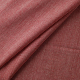 Pink - Jhiri Pure Handloom Plain Cotton Fabric 26