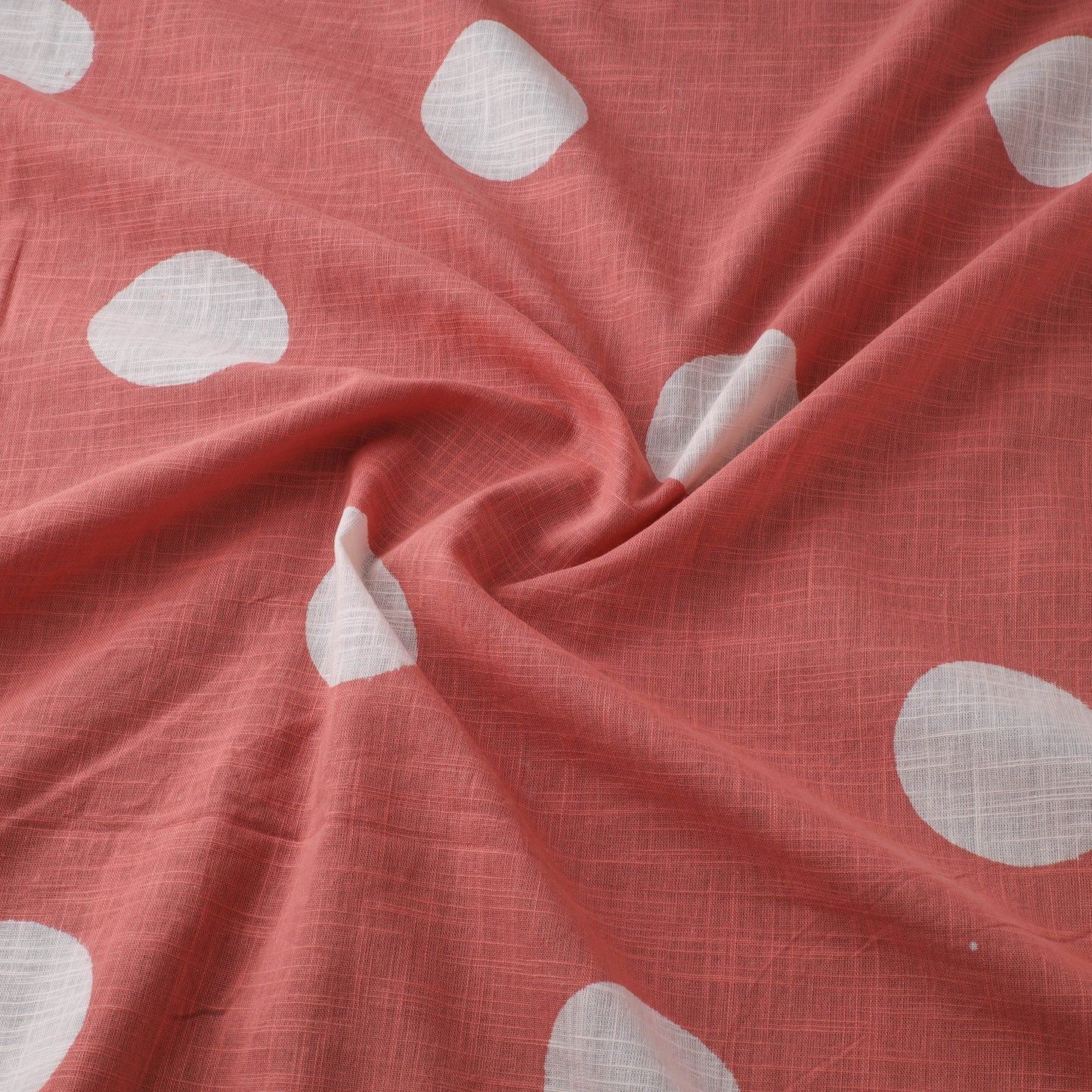 Pink - Akola Hand Block Print Slub Cotton Fabric 05