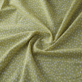 Yellow - Akola Hand Block Print Slub Cotton Fabric 09