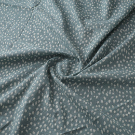 Green - Akola Hand Block Print Slub Cotton Fabric 10