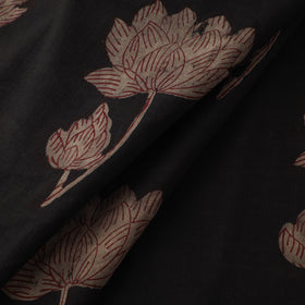 Brown - Akola Hand Block Print Slub Cotton Fabric 12