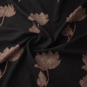 Brown - Akola Hand Block Print Slub Cotton Fabric 12