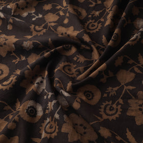 Brown - Akola Hand Block Print Slub Cotton Fabric 16