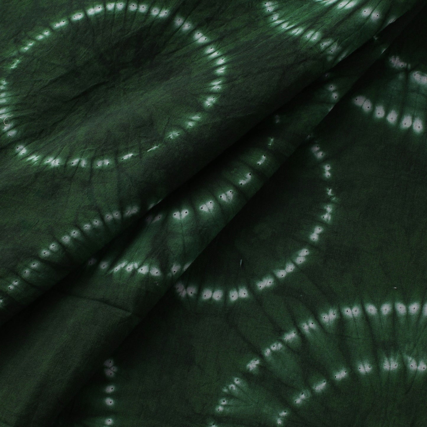 Green - Shibori Tie-Dye Pure Cotton Fabric 14