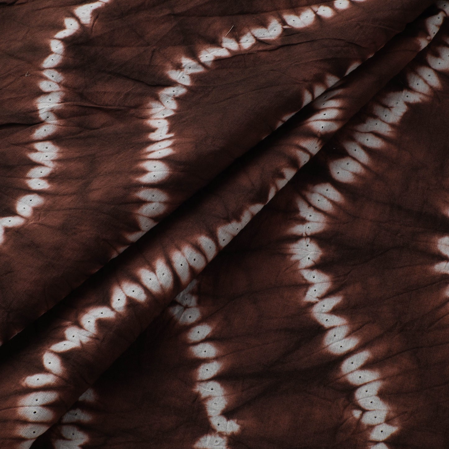 Brown - Shibori Tie-Dye Pure Cotton Fabric 17