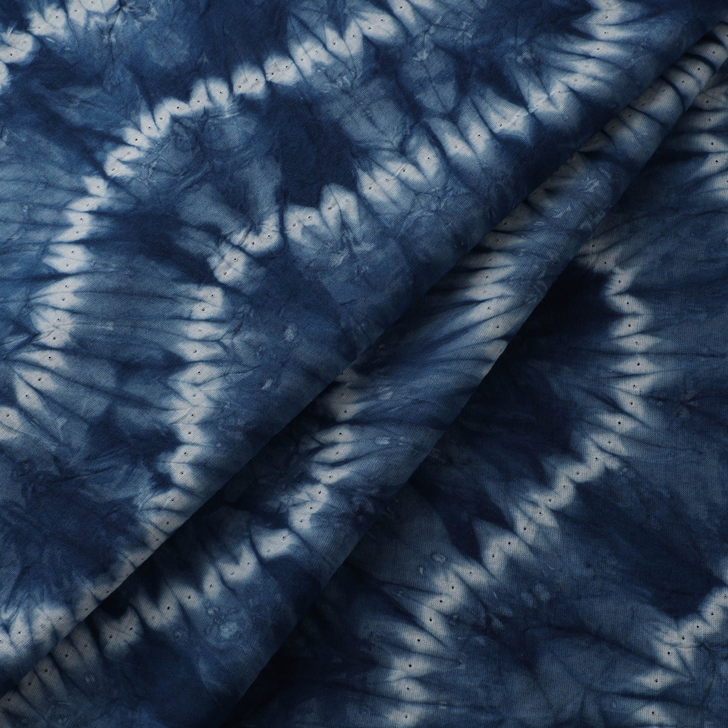 Blue - Shibori Tie-Dye Pure Cotton Fabric 18