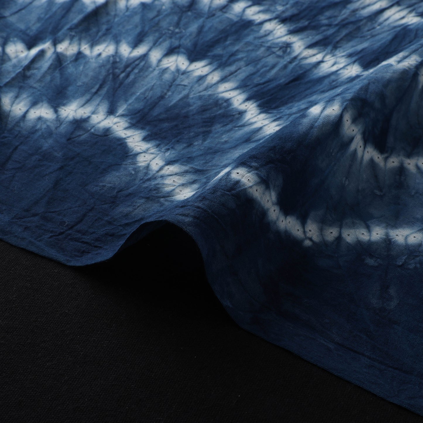 Blue - Shibori Tie-Dye Pure Cotton Fabric 18