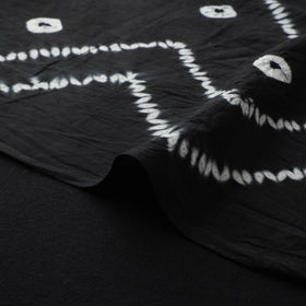 Black - Shibori Tie-Dye Pure Cotton Fabric 22