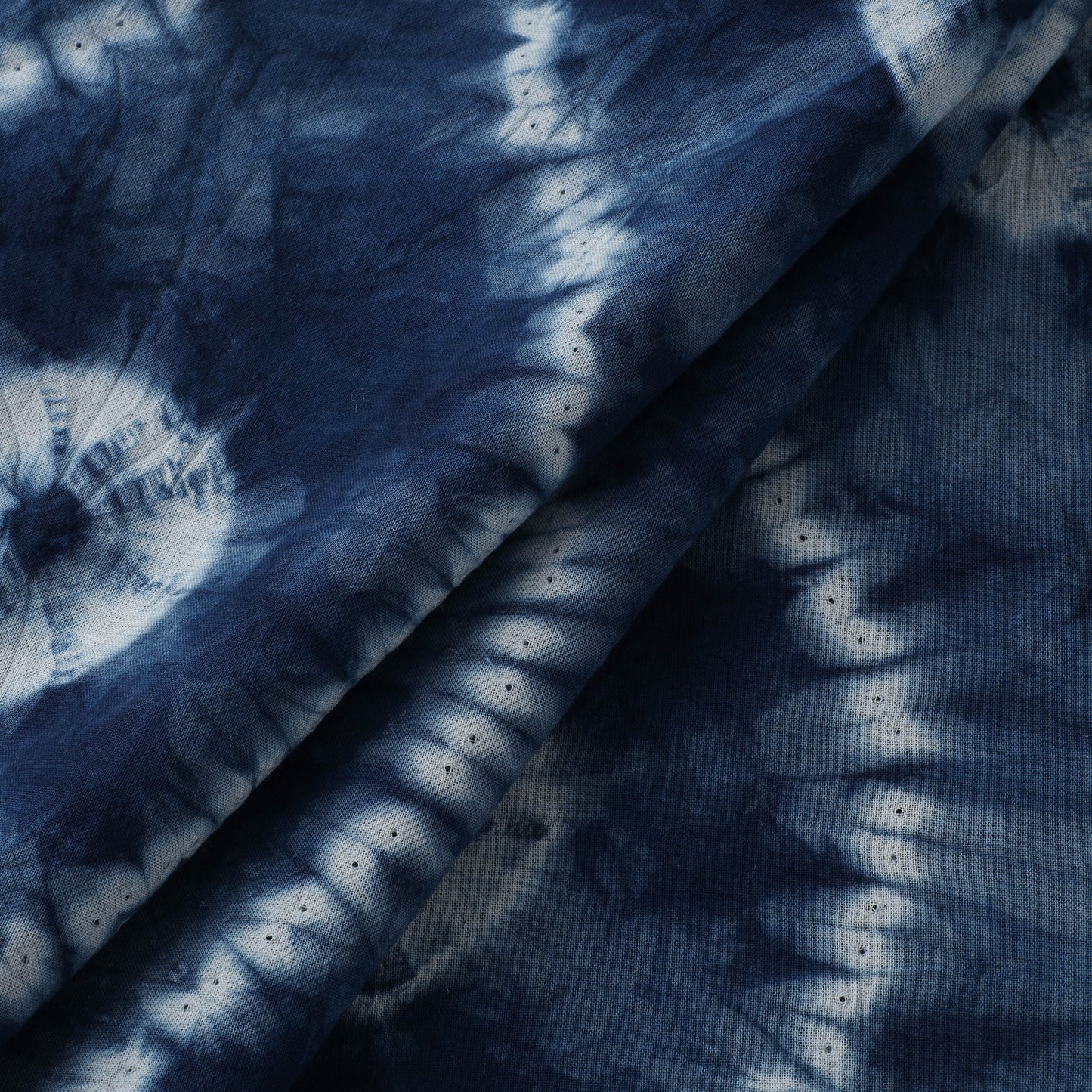 Blue - Shibori Tie-Dye Pure Cotton Fabric 23