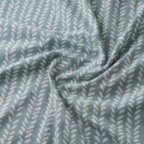 Green - Akola Hand Block Print Slub Cotton Fabric 20