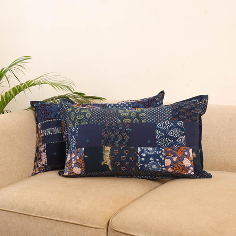 Set of 2 Patchwork Pillow Covers 60