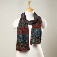  Ajrakh Block Printed Patchwork Cotton Stole
