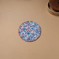 Multi colour - Hand Embroidered Floral Block Print Cotton Round Roti Napkin 18