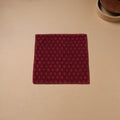Hand Embroidered Bagh Block Print Cotton Square Roti Napkin 48