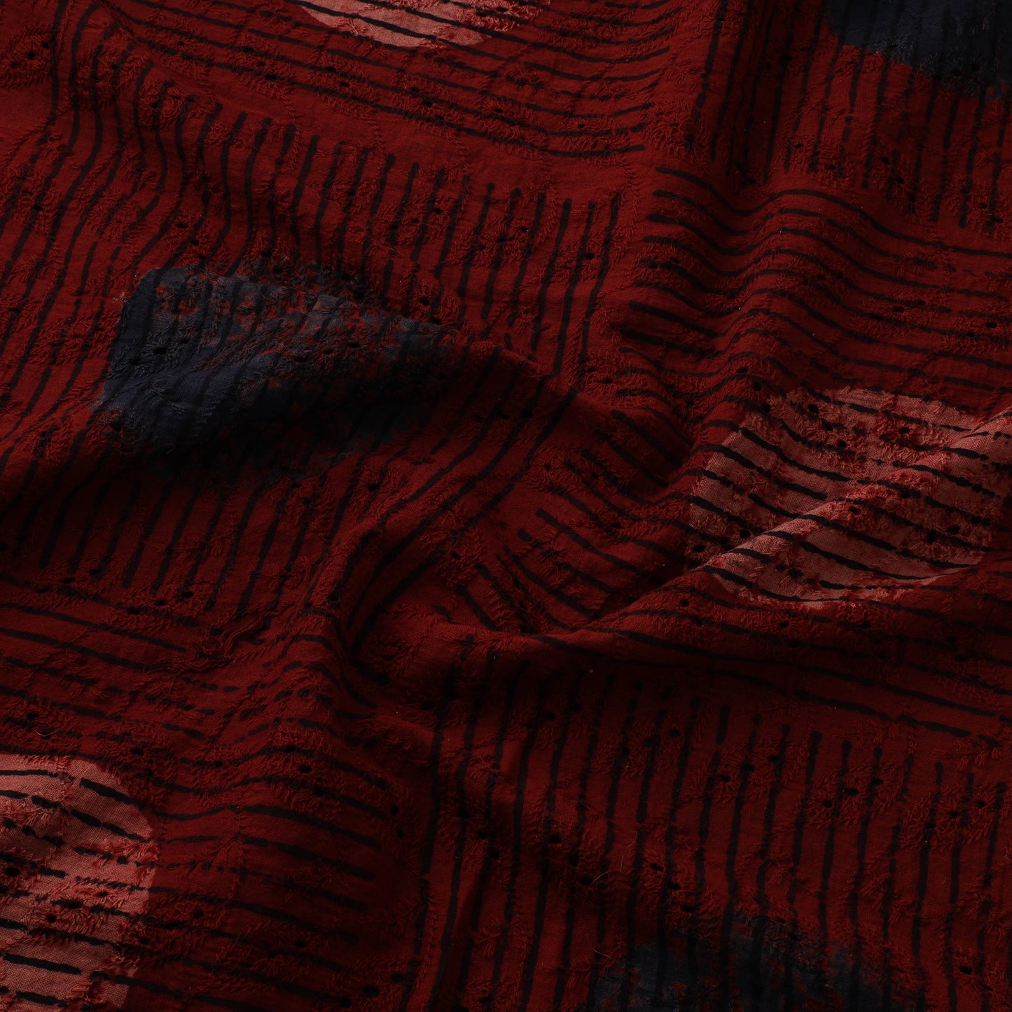Hakoba Hand Block Ajrakh Print Natural Dyed Cotton Fabric 08