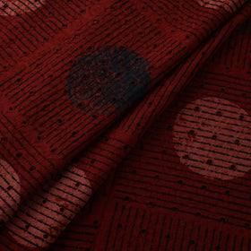 Hakoba Hand Block Ajrakh Print Natural Dyed Cotton Fabric 09