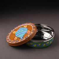 Gond Handpainted Stainless Steel Casserole 32