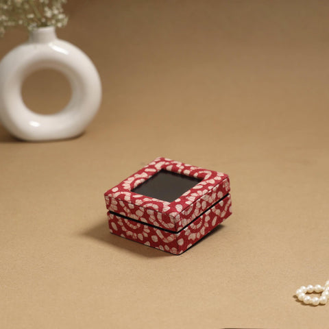 Handcrafted Printed Fabric Ring/Earring Box 50