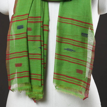 Green - Traditional Handloom Cotton Manipuri Stole